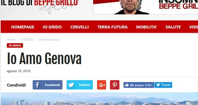 Grillo, rivalutare tutte le grandi opere