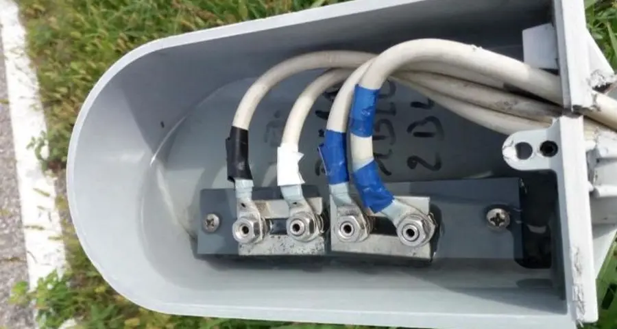 Palo divelto, cavi elettrici pericolosi