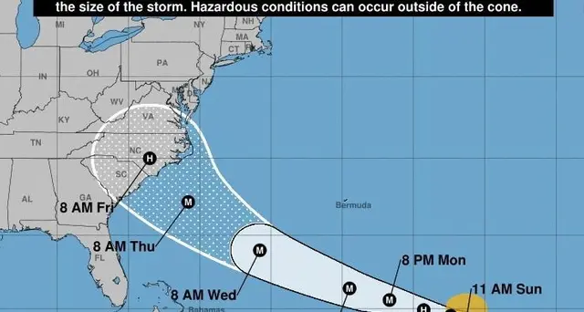 Uragano Florence si rafforza,categoria 3
