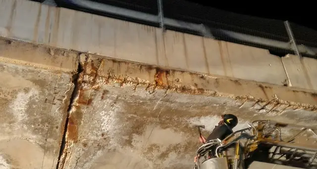 Calcestruzzo viadotto A24, nessun ferito
