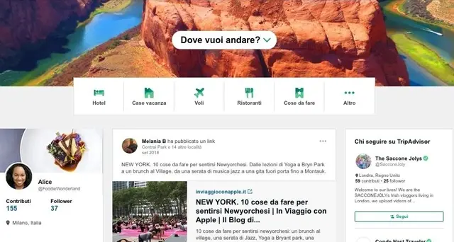 Svolta social per TripAdvisor