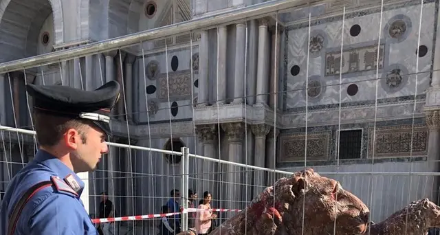Presi imbrattatori Leoncino San Marco
