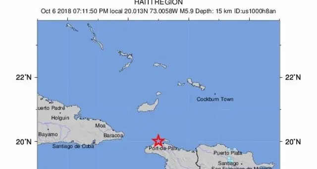 Terremoto magnitudo 5.9 ad Haiti
