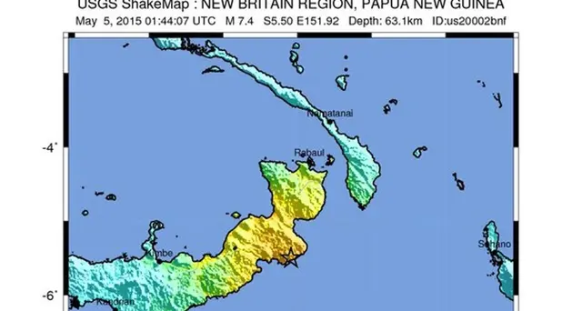 Due forti scosse in Papua Nuova Guinea