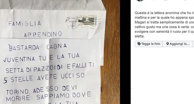 Minacce ad Appendino, 'hai ucciso città'