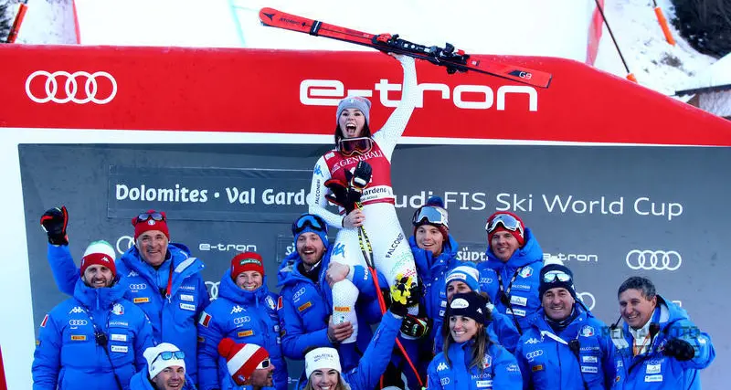 Nicole Delago seconda nella discesa rosa della Val Gardena