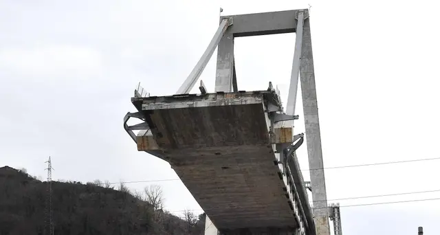 Presidio 'gilet arancioni' ponte Morandi