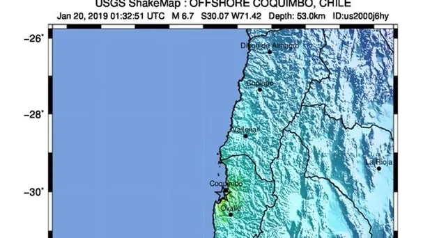 Scossa di magnitudo 5.6 in Cile