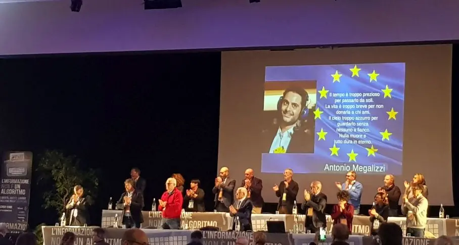 Levico, giornalisti, il congresso si apre con un applauso a Megalizzi