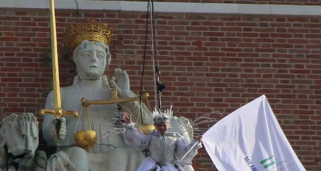 Carnevale Venezia,'volo' Arianna Fontana