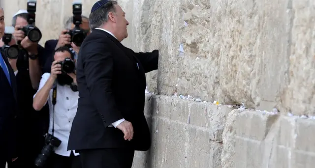Visita Netanyahu e Pompeo a Muro Pianto