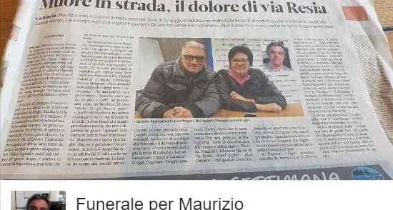 La solidarietà corre su Facebook, \"Un funerale per Maurizio\"