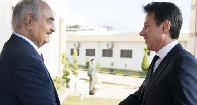 Incontro Conte-Haftar a Palazzo Chigi
