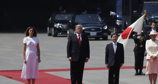 Giappone, Trump incontra l'imperatore