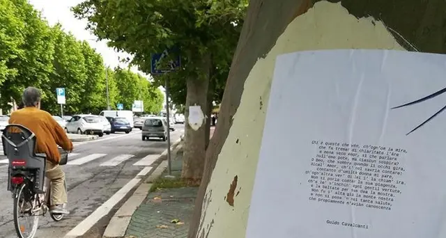 Copre svastiche sui muri con sonetti