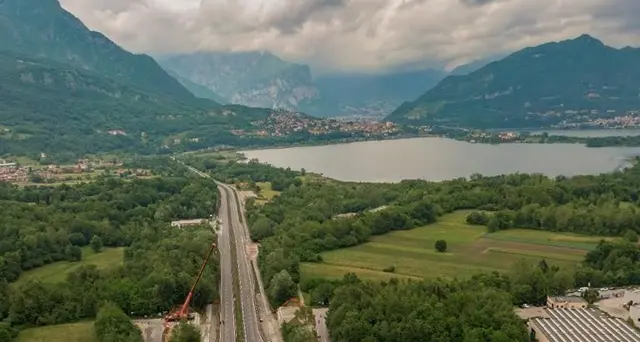 Nuovo ponte ad Annone, posa completata