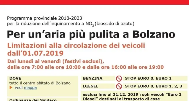 Bolzano bandisce auto euro3 diesel