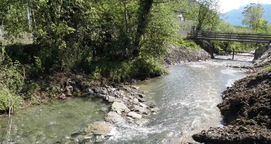 Il rio Silandro adattato al transito dei pesci