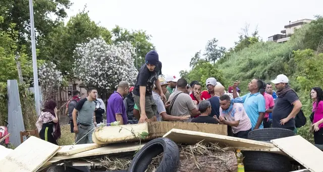 Sgombero Roma, momenti di pensione