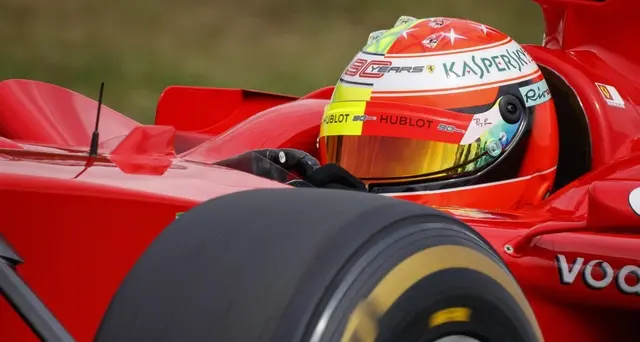 Schumi jr prova a Hockenheim Ferrari2004