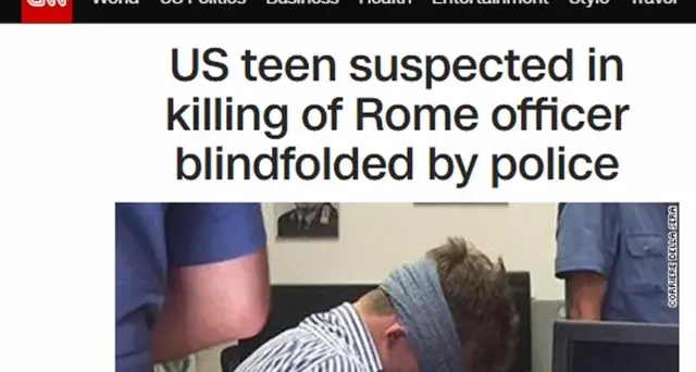 Foto americano bendato apre sito Cnn