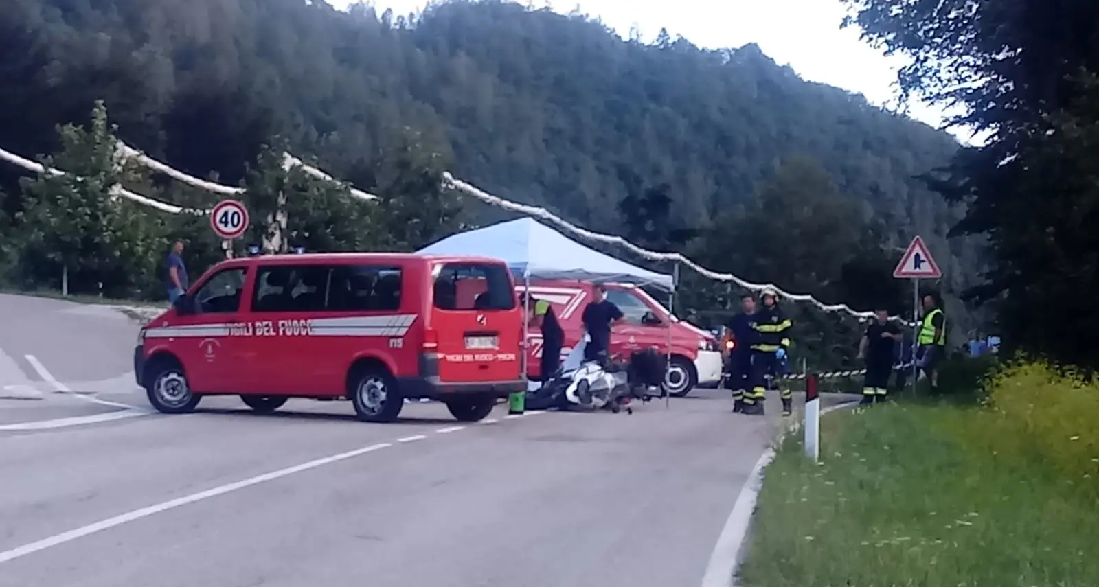 Tragedia a Pergine, morto un motociclista