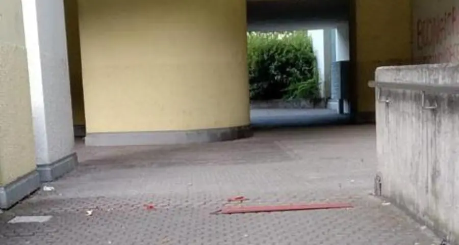 Cade materiale, sfiorati madre e figlio