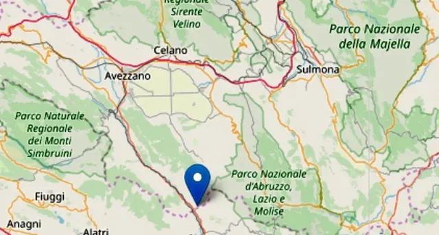 Scossa 4.4,epicentro tra Abruzzo e Lazio