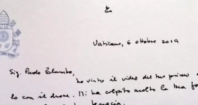 Il Papa scrive a giovane malato di Sla