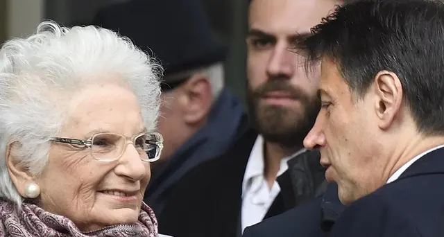 Conte con Segre visita Memoriale Shoah