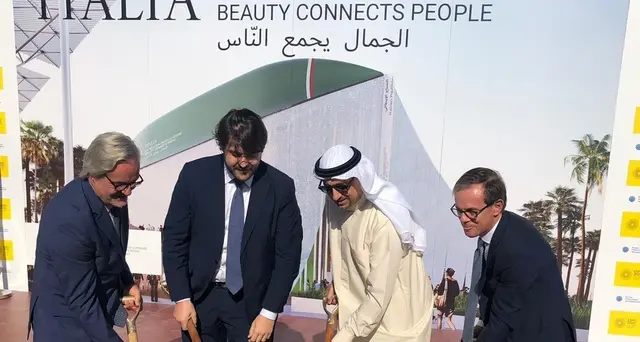 Dubai2020,prima pietra Padiglione Italia