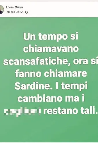 Il consigliere: «Sardine scansafatiche»