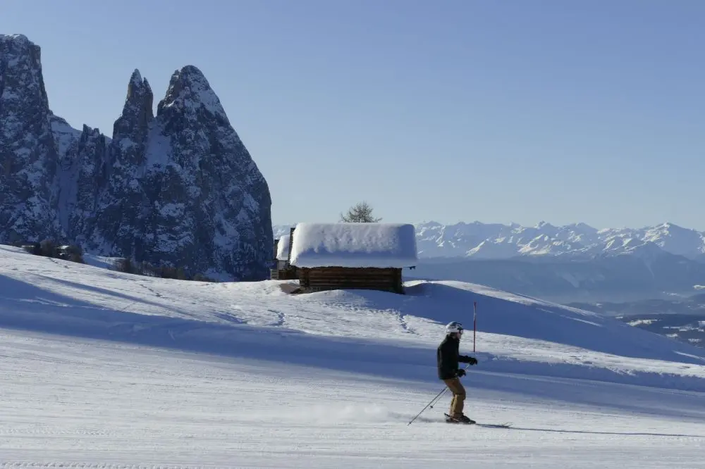 Sciare al mattino presto all'Alpe di Siusi