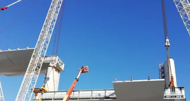 Incendio in cantiere nuovo ponte Genova