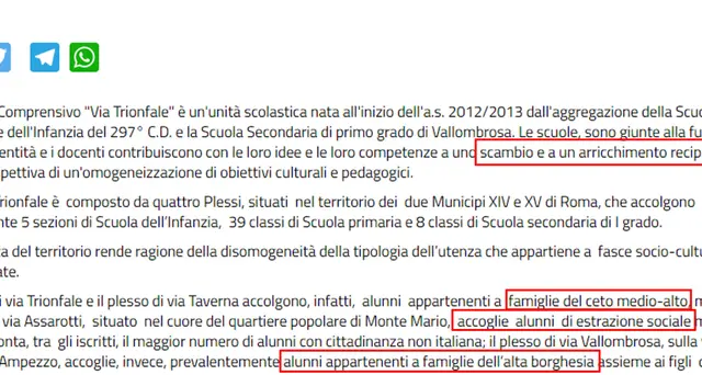 Scuola alta borghesia,bufera su Istituto