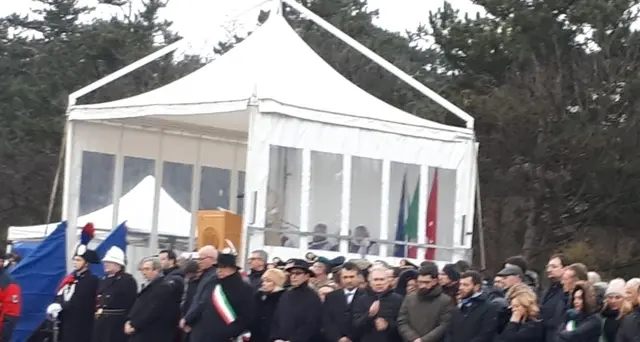 Foibe: cerimonia a Basovizza