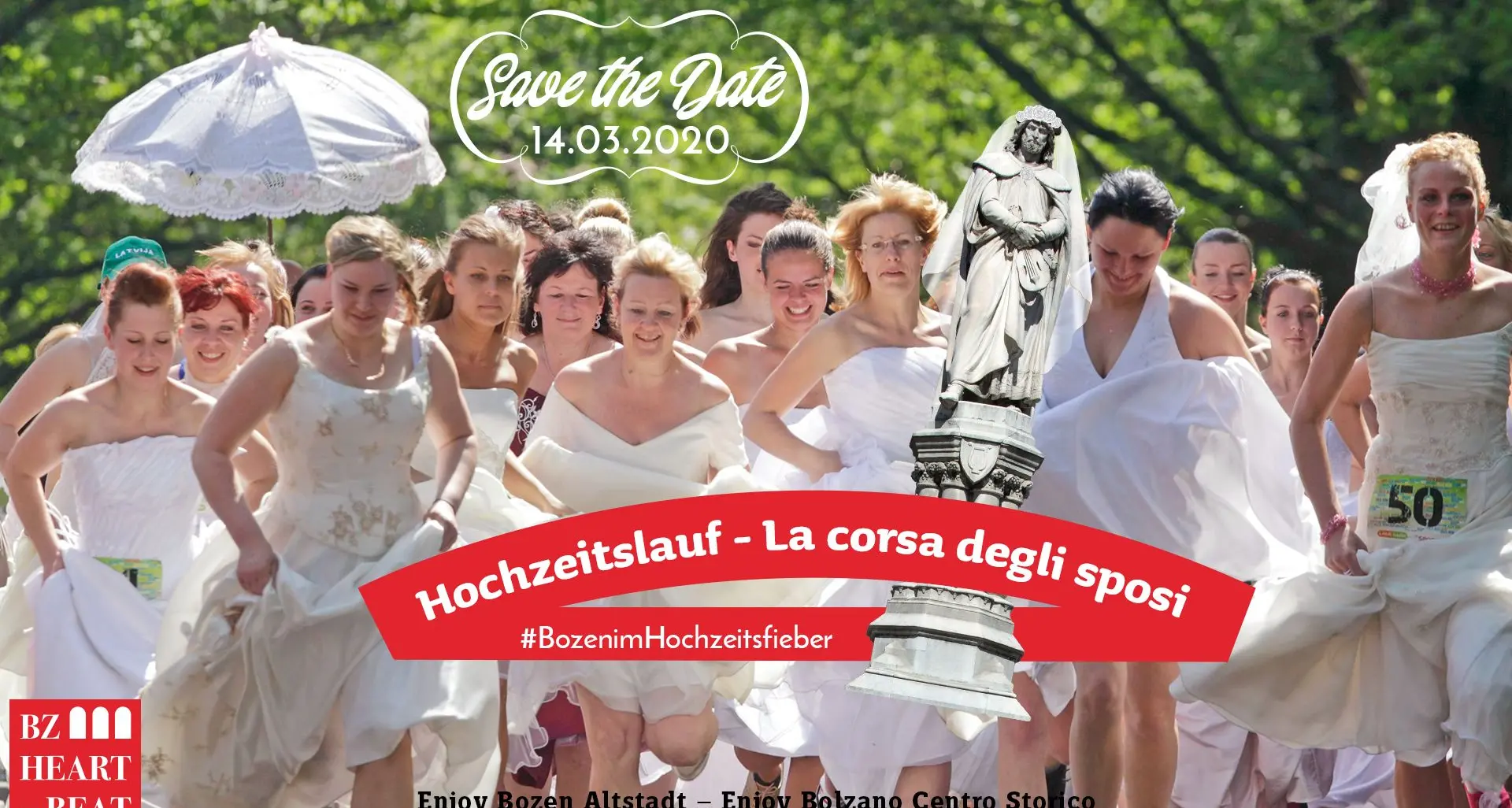A Bolzano tutti pazzi per il matrimonio: arriva la corsa degli sposi!