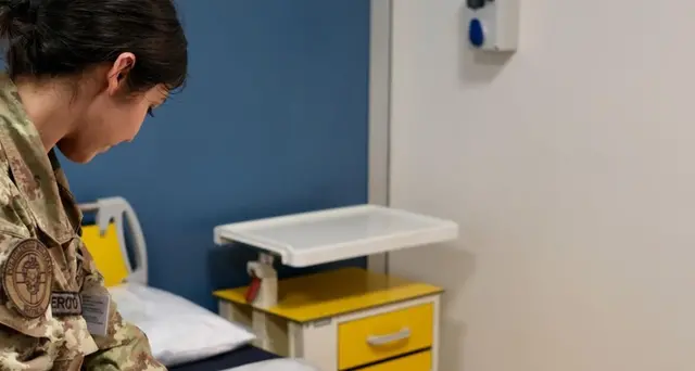 Preparativi all'ospedale militare Baggio