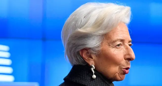 Lagarde, caduta Pil Eurozona a metà strada fra -8 e -12%