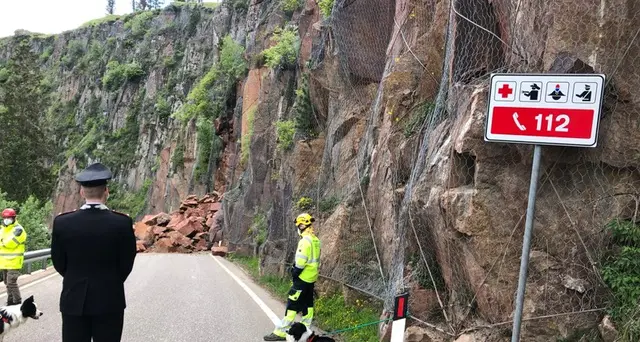 Pericolo al passo Lavazé, cedono le reti di contenimento lungo la statale sul lato trentino