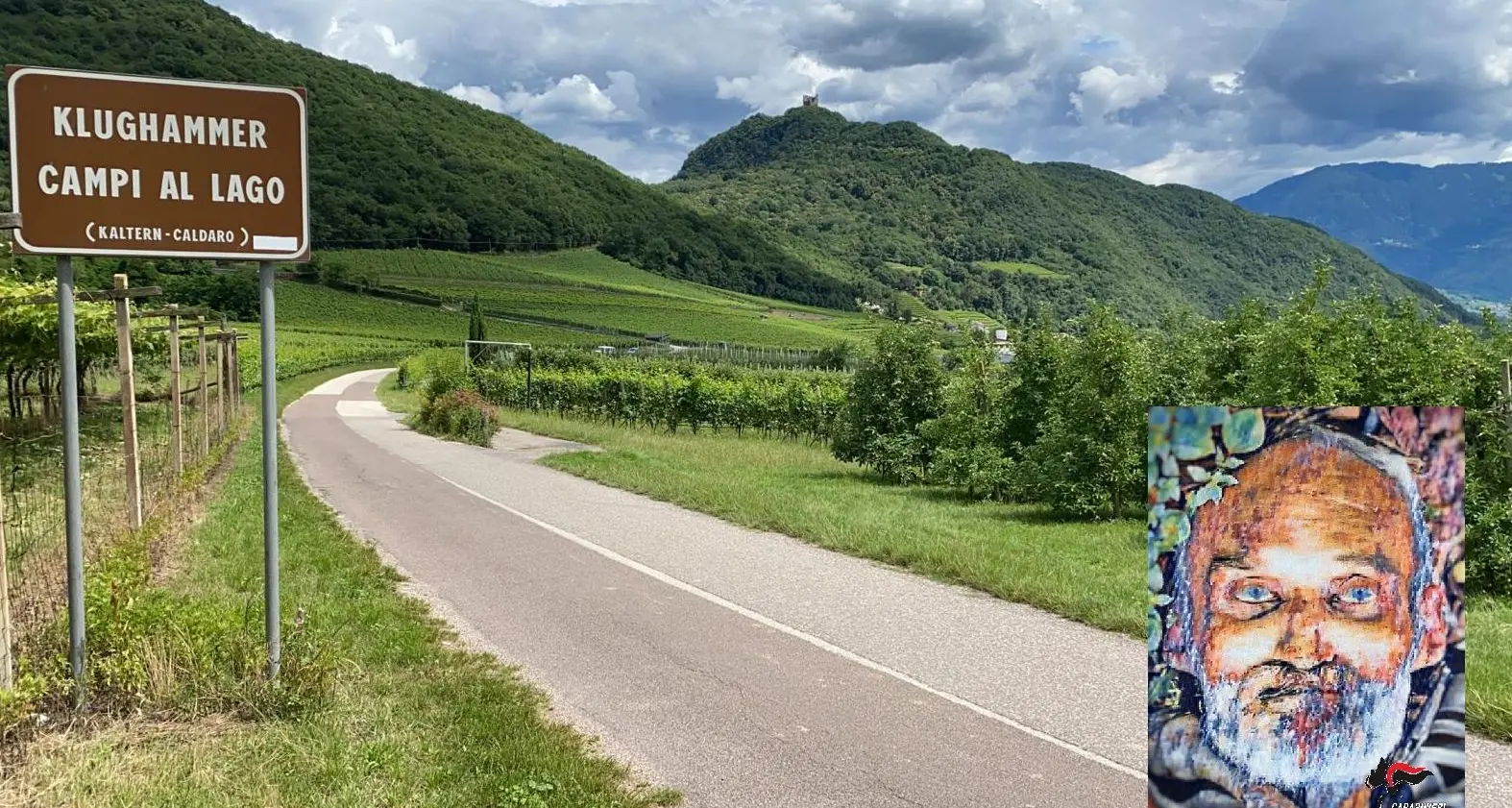 I Carabinieri di Caldaro indagano per rintracciare i parenti dell'uomo trovato morto tra i meleti