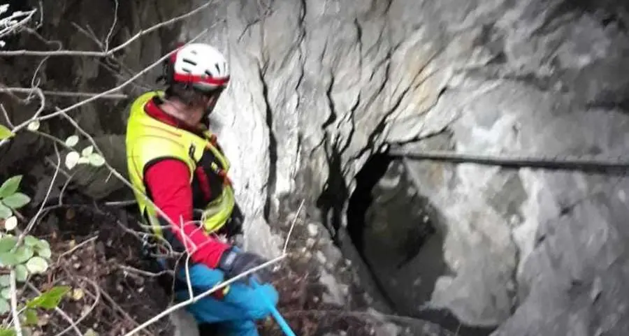 Cane salvato dal Soccorso alpino