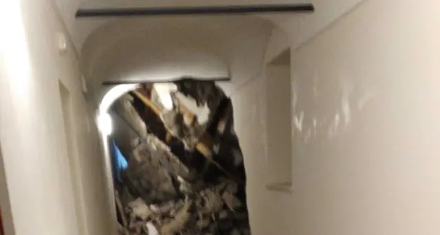 Maltempo nel Biellese, frana su Santuario d'Andorno