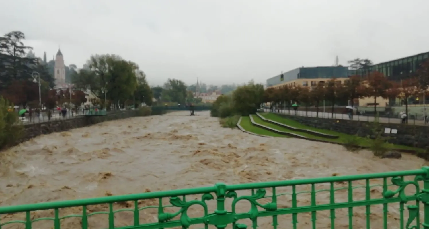 Smottamenti a Moso, si ingrossa il Passirio a Merano