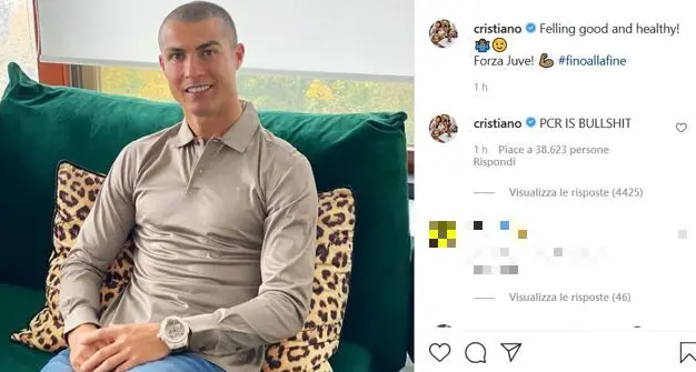 Covid-19, Cristiano Ronaldo: «Il tampone è una str...ata»