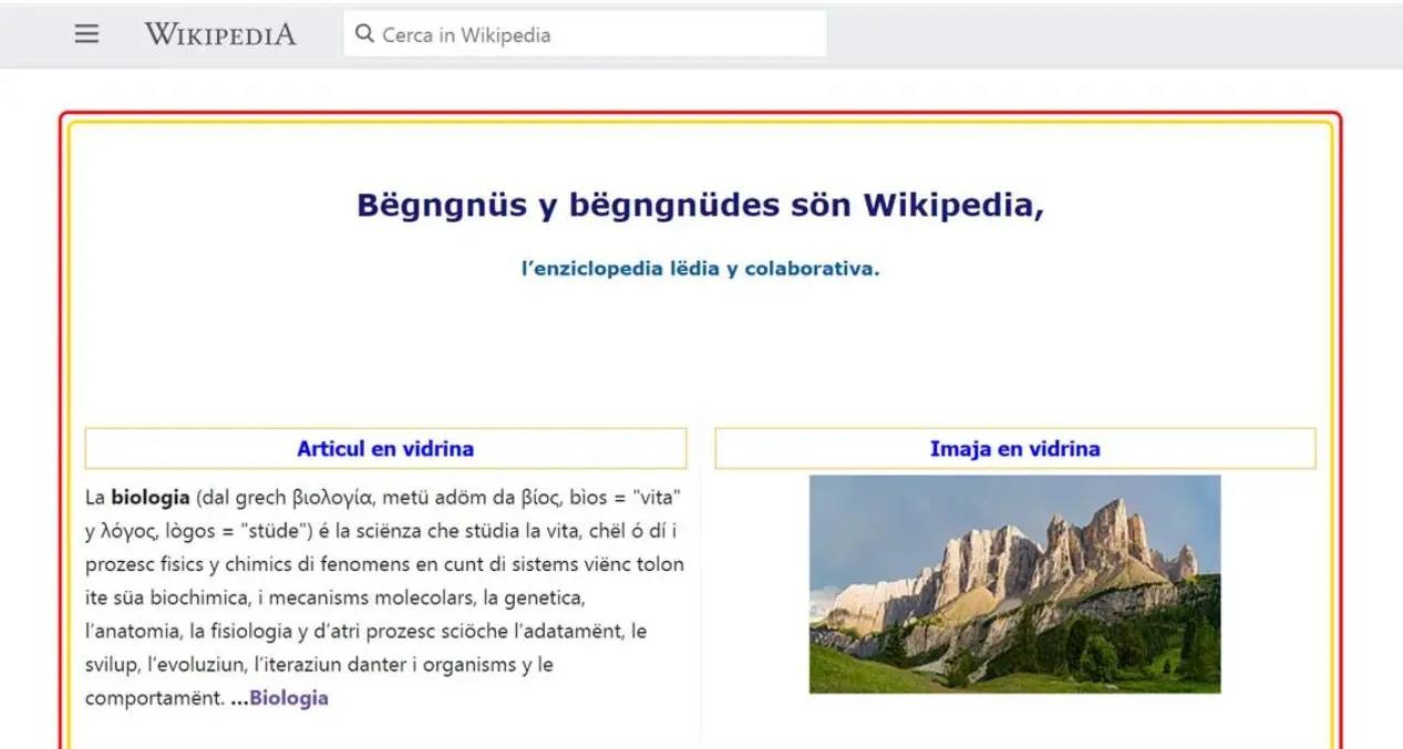E' online la versione ladina di Wikipedia