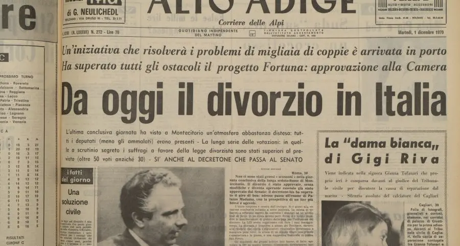 La legge sul divorzio ha 50 anni