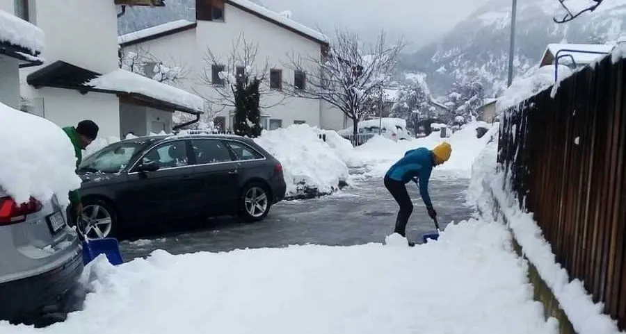 Malles, lavoro sulle vie innevate