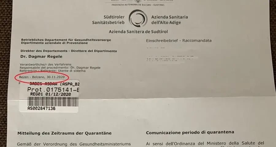 Quarantena, centinaia di lettere «dimenticate»