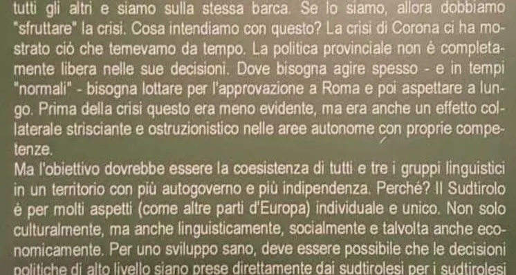 «Sfruttare la crisi» per l’indipendenza